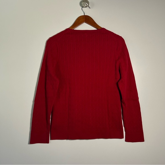 TALBOTS RED SWEATER WOMEN’S V-NECK - Picture 9 of 12